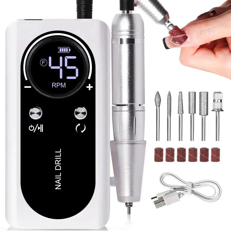 Electric Nail Drill with LED Display, 45,000 RPM