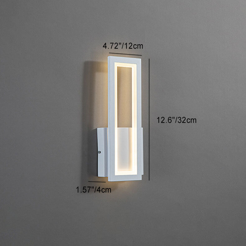 Solid Color Rectangular Acrylic LED Wall Sconce Lamp