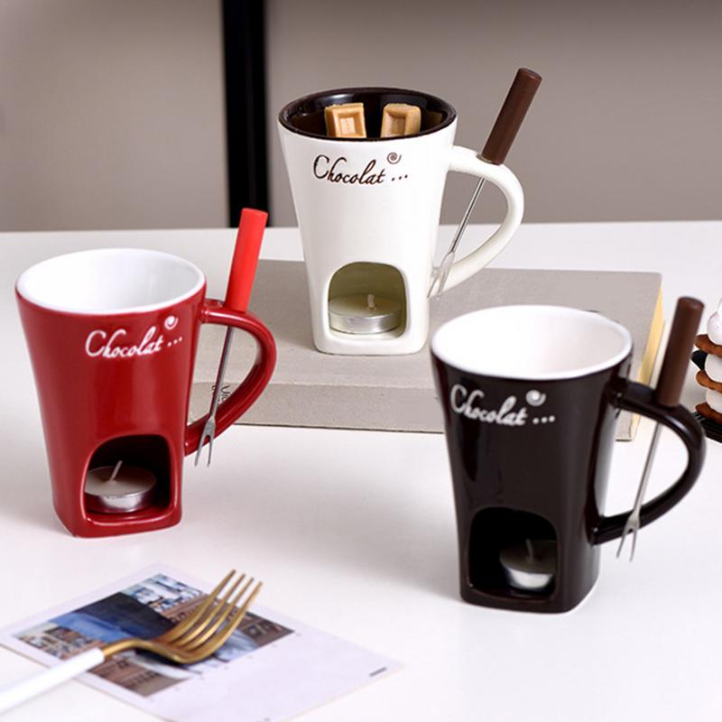 Ceramic Fondue Cup with Candle Base
