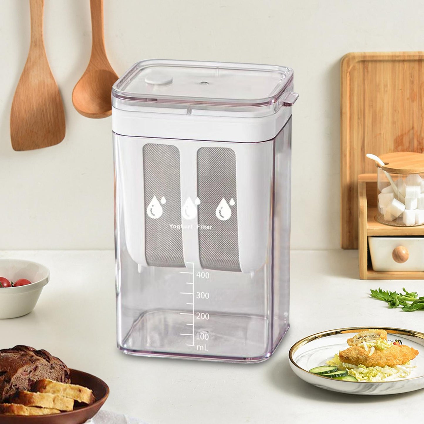 Greek Yogurt Strainer with Mesh Basket, 1100ml
