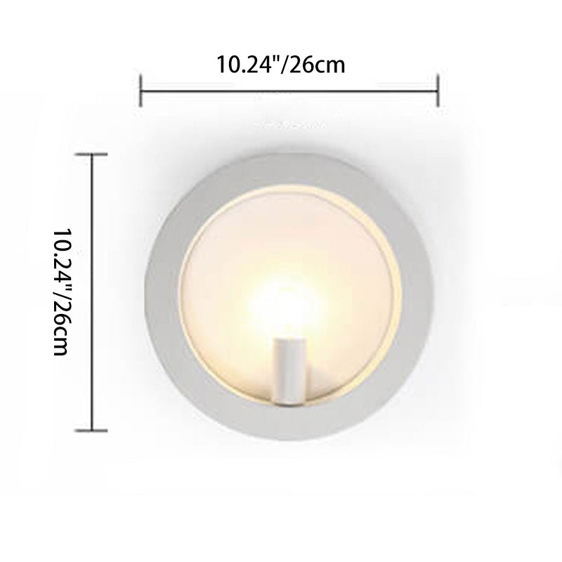 Creative Square Round Iron 1-Light Wall Sconce Lamp