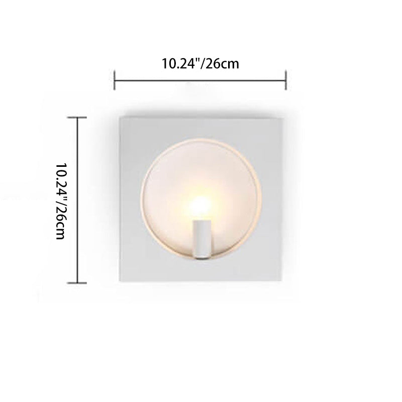 Creative Square Round Iron 1-Light Wall Sconce Lamp