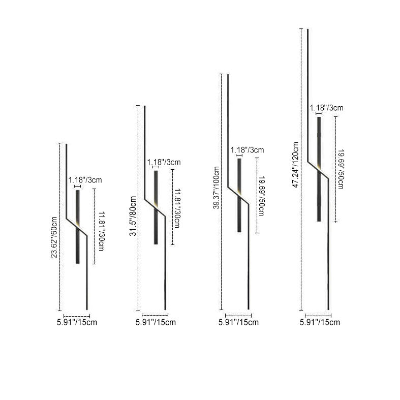 Geometry Lines Aluminum Iron Silicone LED Wall Sconce Lamp