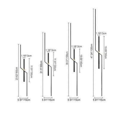Geometry Lines Aluminum Iron Silicone LED Wall Sconce Lamp