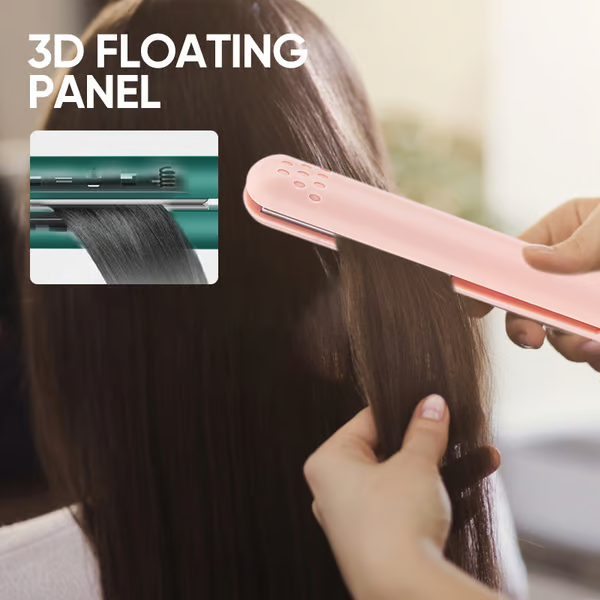 Portable Hair Straightener & Curler, Ceramic Plates