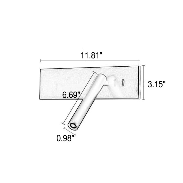 Rectangular Rotating Spotlight LED Wall Sconce Lamp