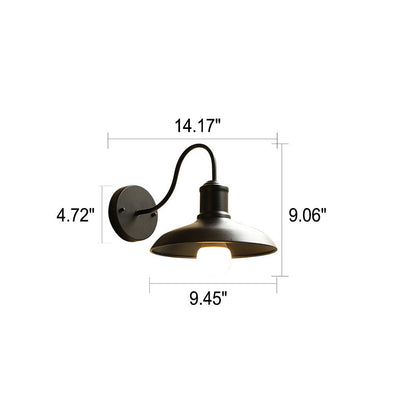 Loft Outdoor Waterproof 1-Light Bent Arm Wall Sconce Lamp