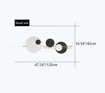 Round Iron Faux Leather LED Decorative Wall Mural Lamp