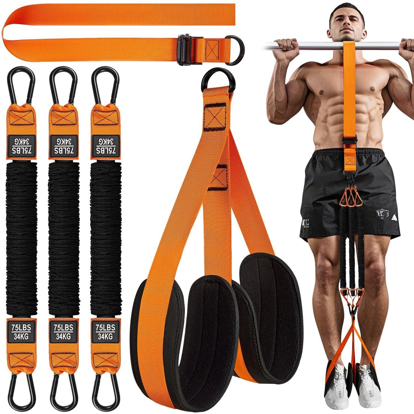 Pull Up Assist Band with Foot Holder