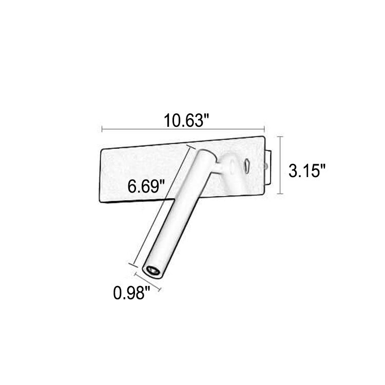 Rectangular Rotating Spotlight LED Wall Sconce Lamp