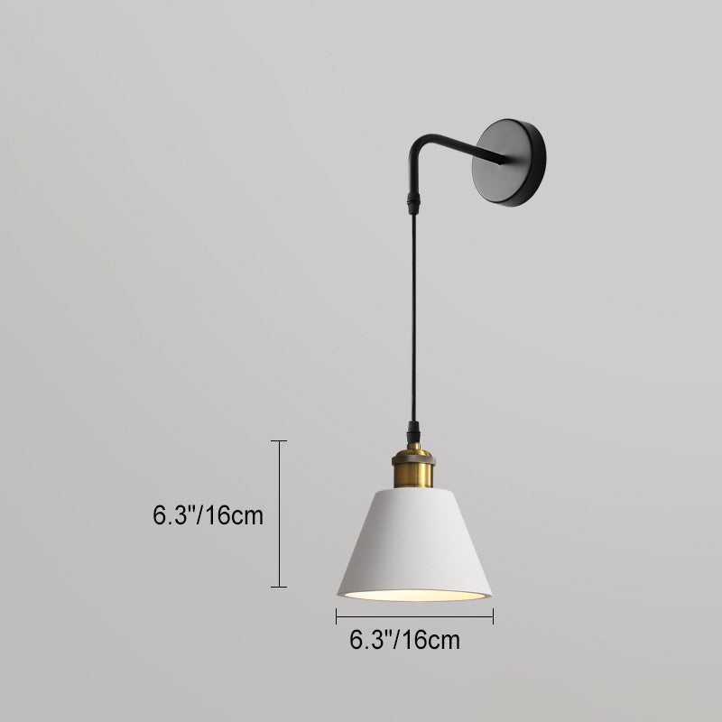 Scandinavian Cone Aluminum Iron 1-Light Wall Sconce Lamp