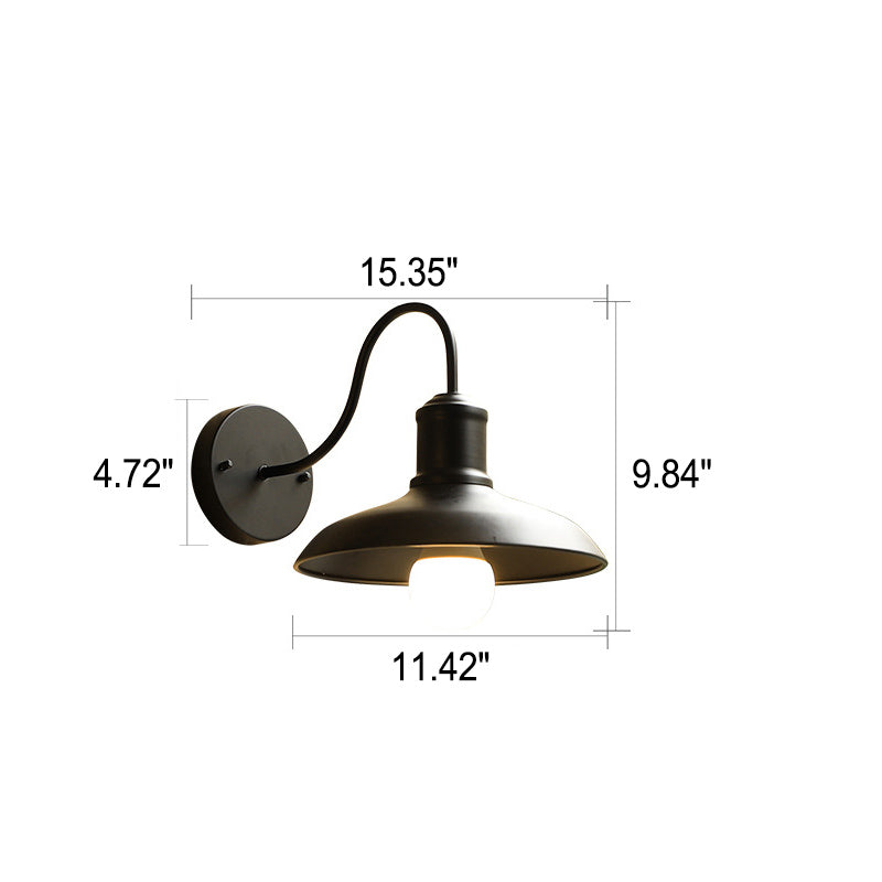 Loft Outdoor Waterproof 1-Light Bent Arm Wall Sconce Lamp