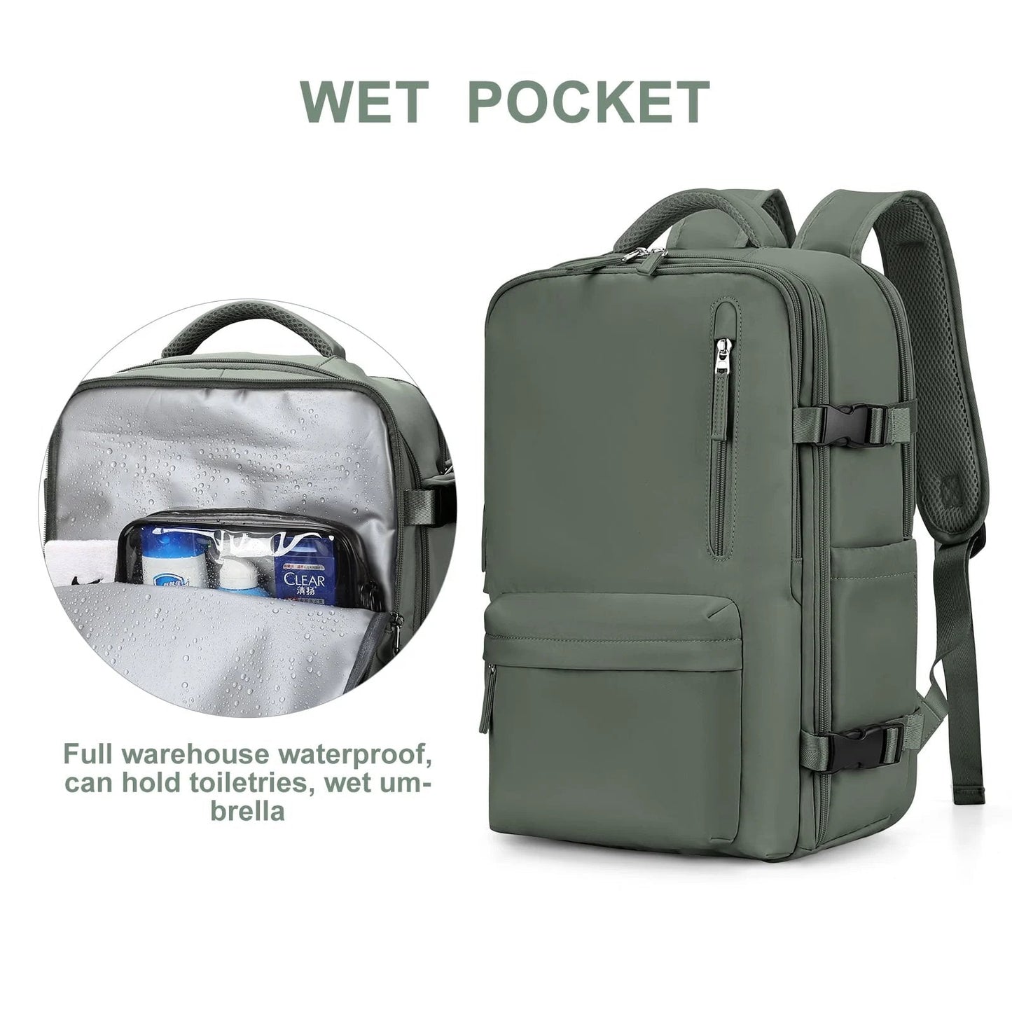 Women's 35L Travel Backpack with USB Port