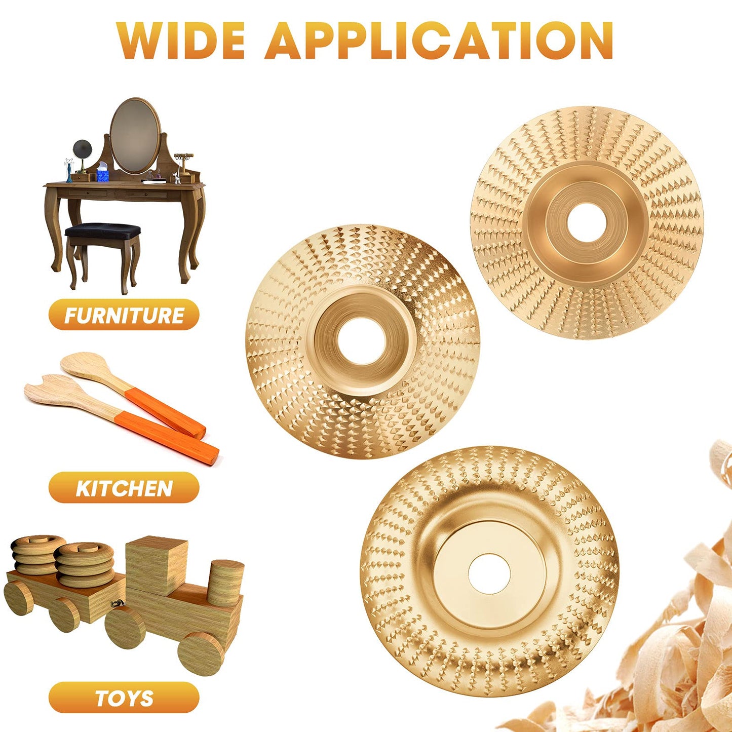 Tungsten Carbide Grinding Wheel Set, 3 Discs