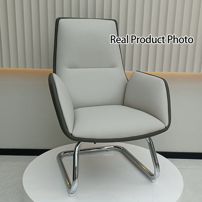 Wraparound Leather Mid-Back Office Chair