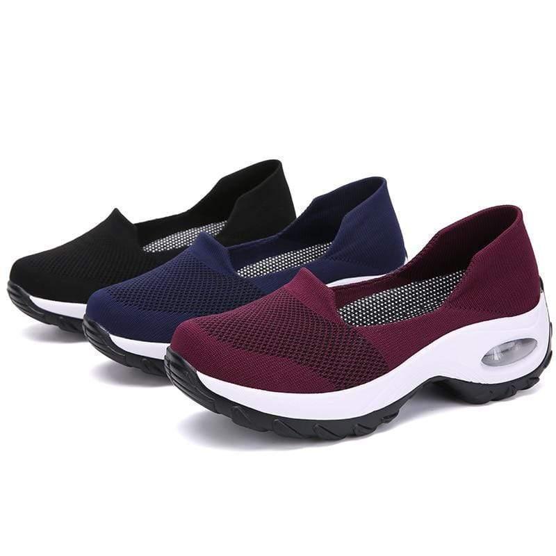 Slip-On Walking Shoes with Arch Support