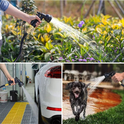 Expandable Garden Hose 100ft with 8 Spray Nozzle