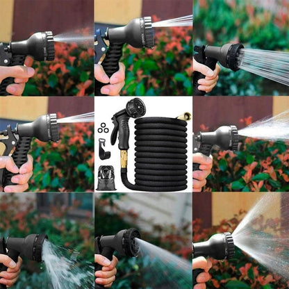100 Ft Expandable Garden Hose, Brass Connectors