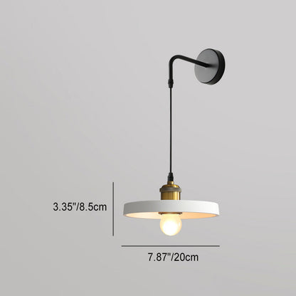 Scandinavian Disc Aluminum Iron 1-Light Wall Sconce Lamp