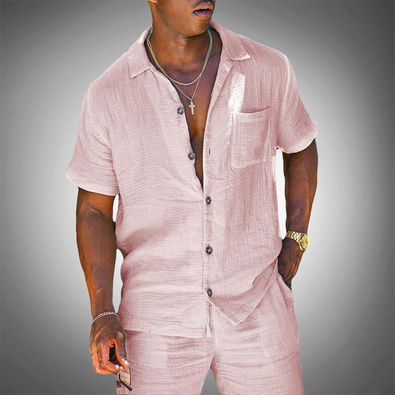 Men's Breathable Linen Shirt & Trousers Set