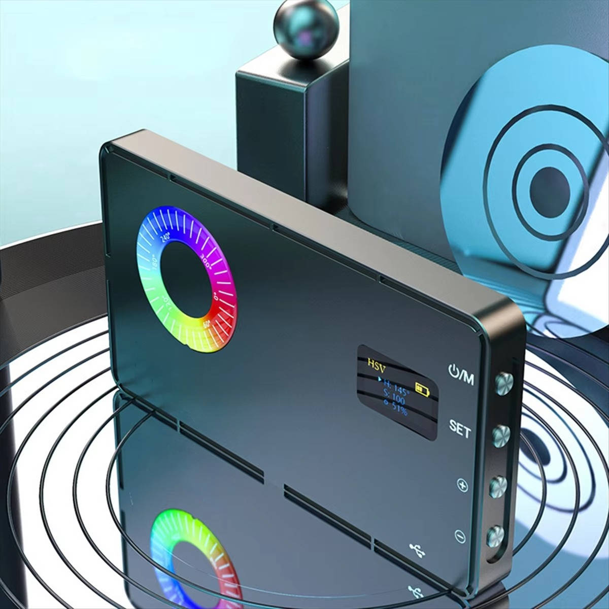 USB Rechargeable RGB Photography Light