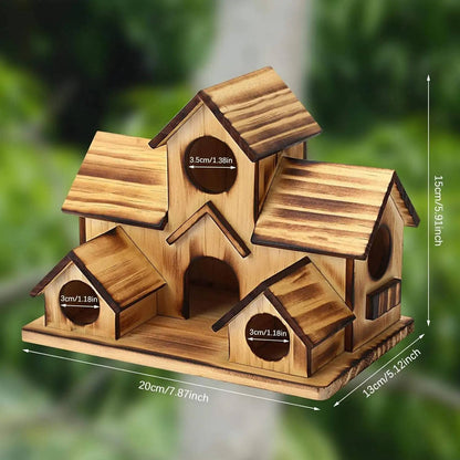 Natural Wooden Hanging Bird House