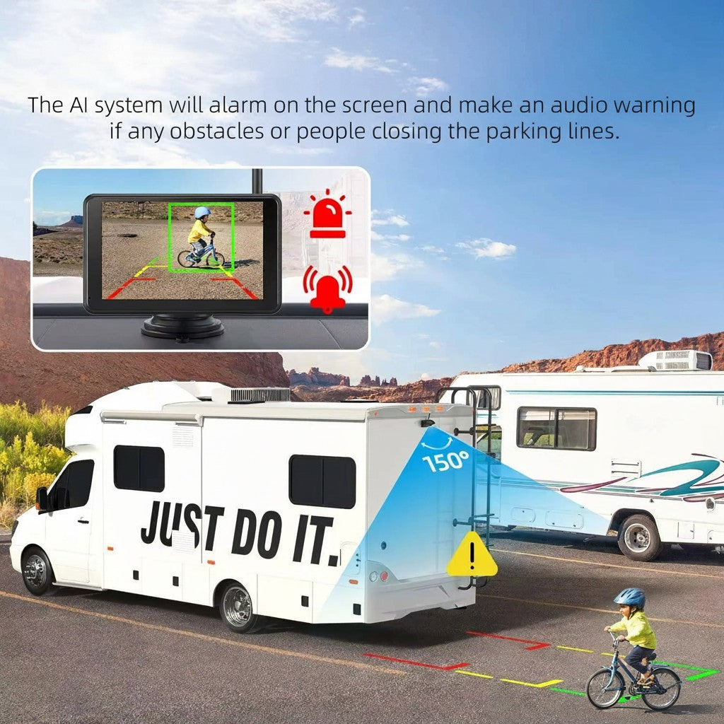 Wireless Solar Backup Camera Kit, HD 1080P
