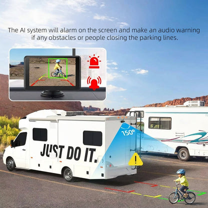 Wireless Solar Backup Camera Kit, HD 1080P