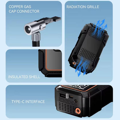 Portable Car Jump Starter 6000A with Air Pump