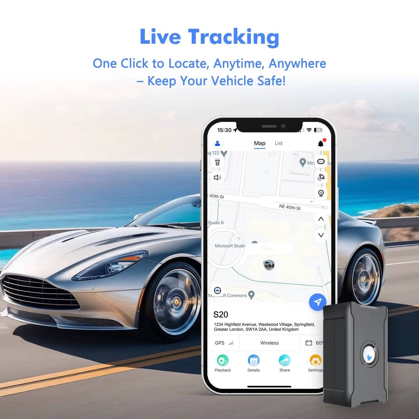 Hidden Wireless GPS Car Tracker
