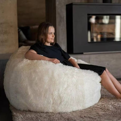 Ultra Soft Faux Fur Bean Bag Cover, Unfilled