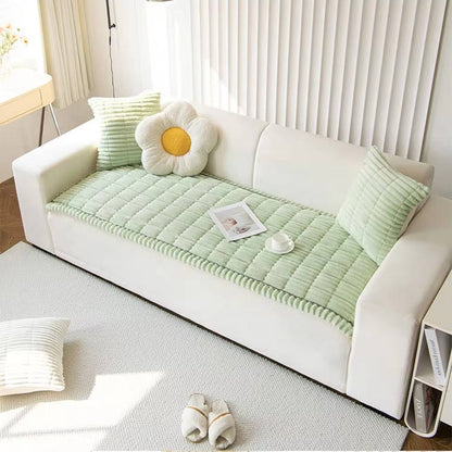 Non Slip Fuzzy Pet Couch Cover for 2-3 Cushions