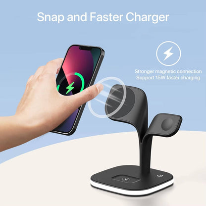 3-in-1 Wireless Charging Station for iPhone and Watch
