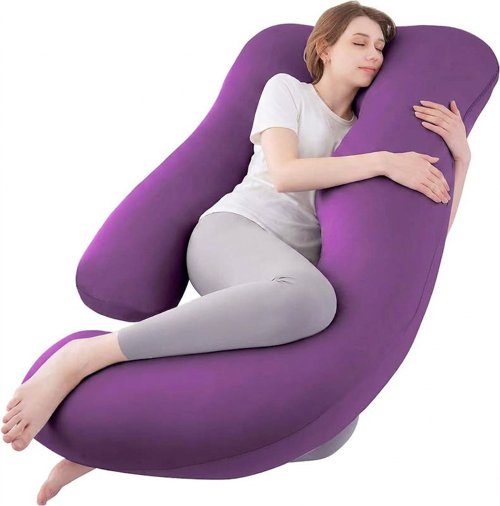 Cooling U-Shaped Full Body Pillow, Washable Cover