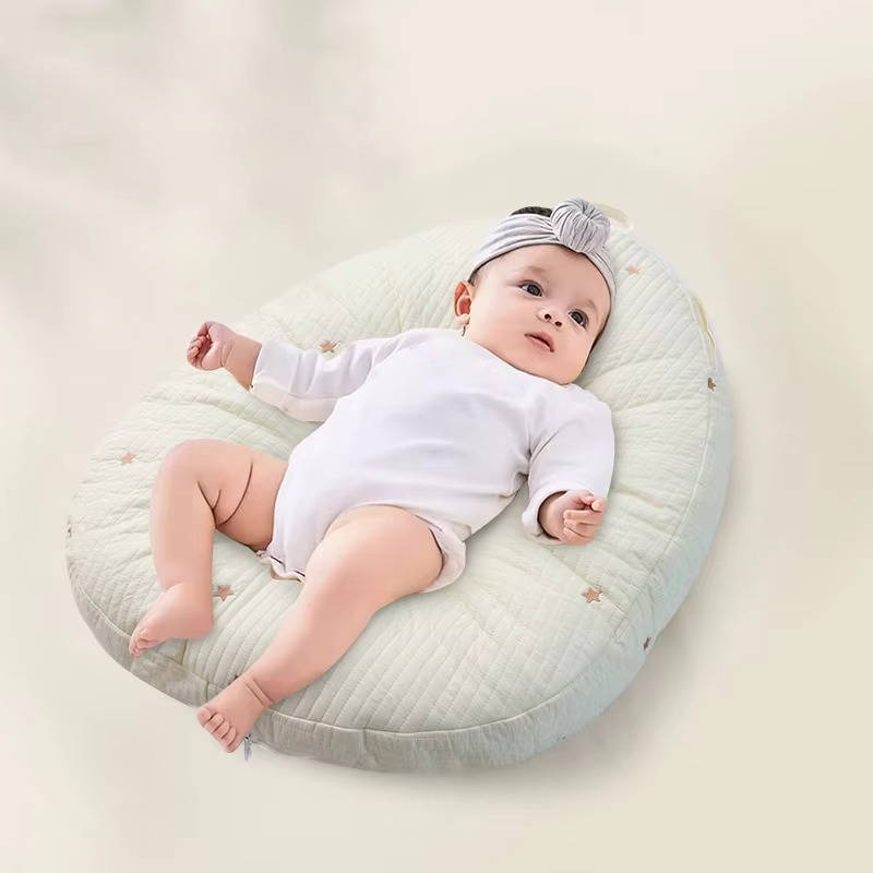 Ergonomic Baby Lounger Pillow, Cotton Nest