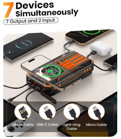 48000mAh Solar Power Bank, 15W Wireless Charger