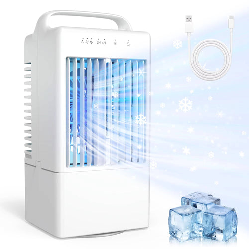 USB Mini Desktop Cooling Fan with Ambient Light