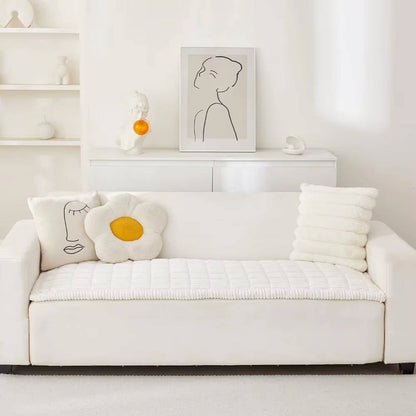 Non Slip Fuzzy Pet Couch Cover for 2-3 Cushions