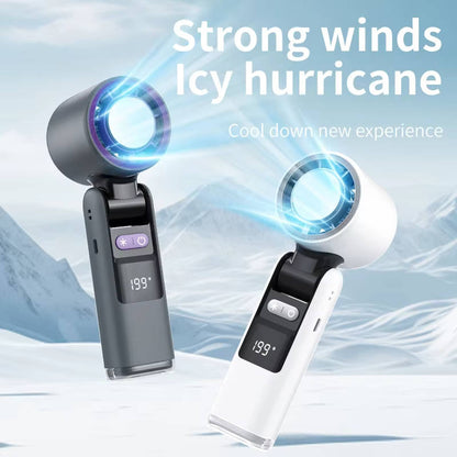3-in-1 Handheld Turbo Fan with Flashlight