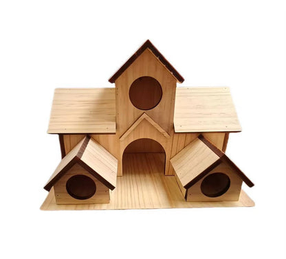 Natural Wooden Hanging Bird House