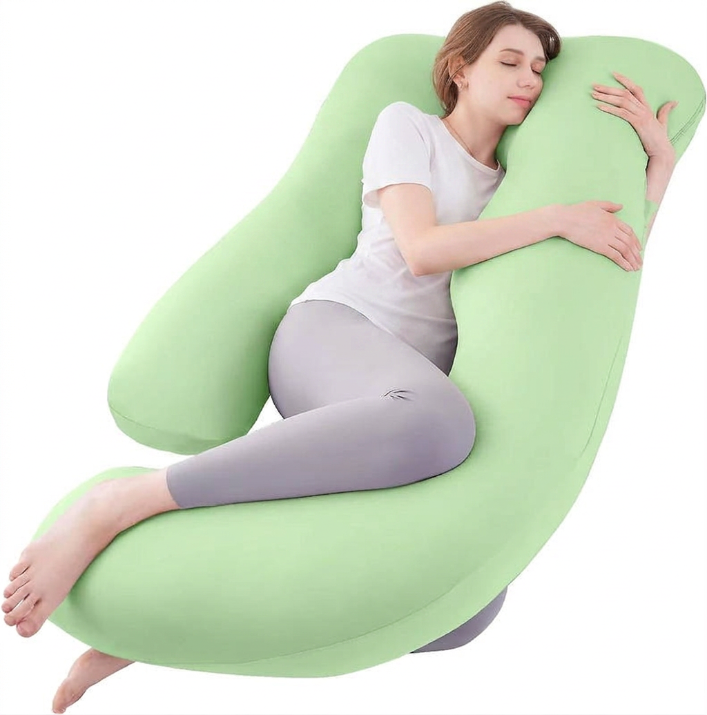 Cooling U-Shaped Full Body Pillow, Washable Cover