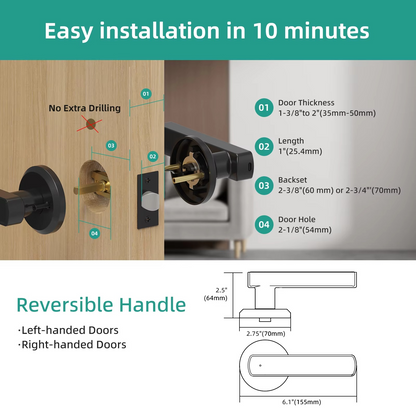 Keyless Entry Smart Door Lock with Handle