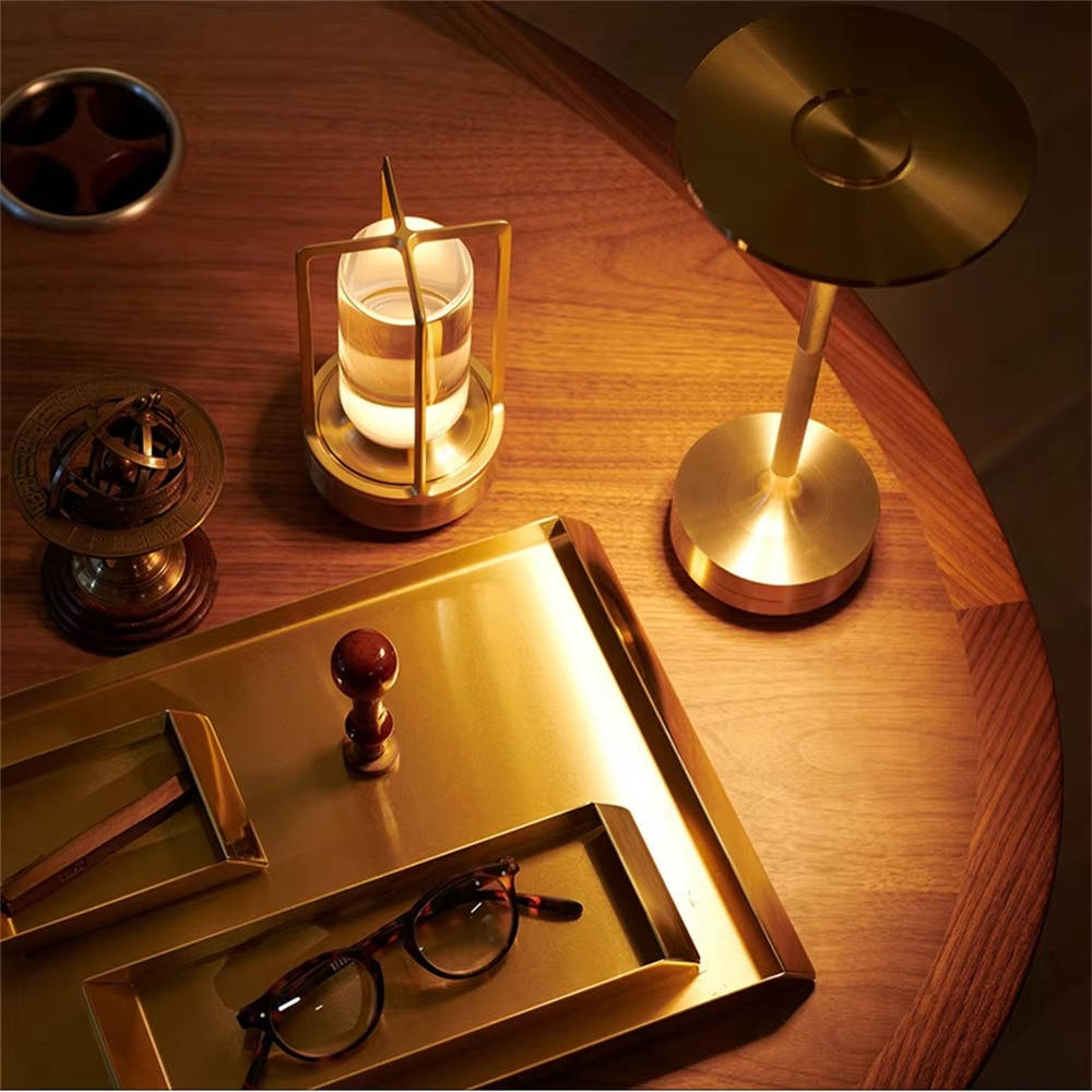 Crystal Lantern Table Lamp, Touch Dimmer & Waterproof