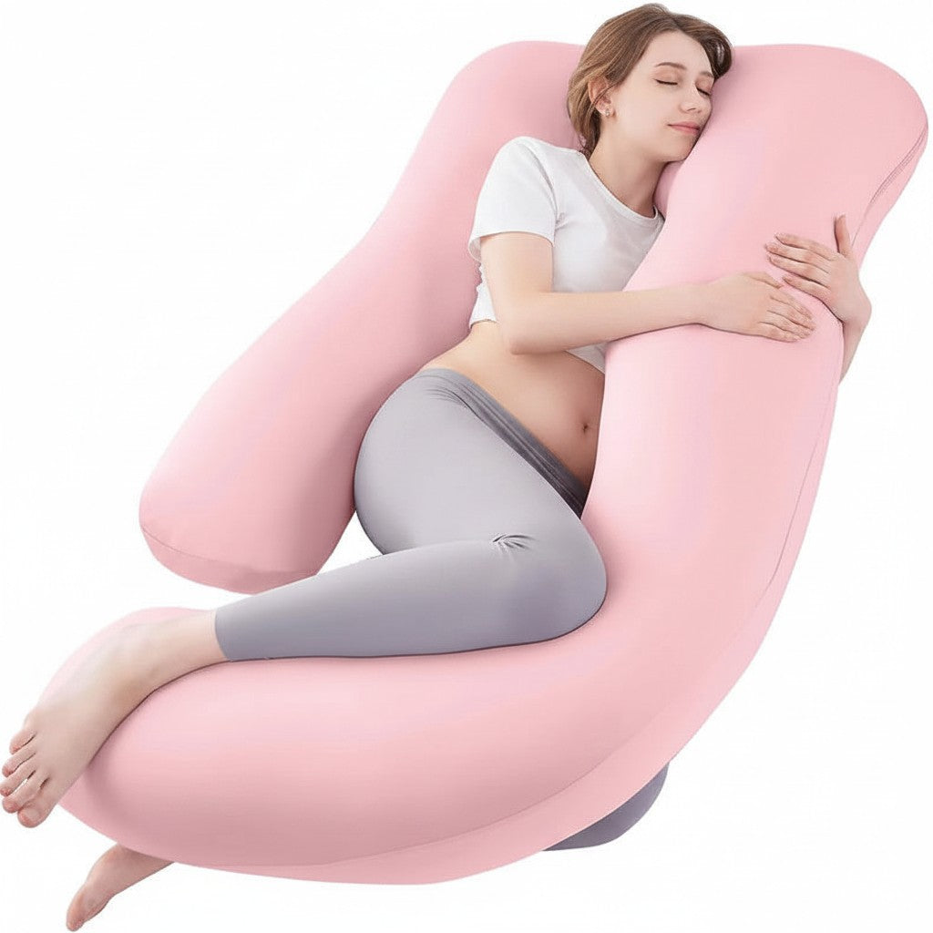 Cooling U-Shaped Full Body Pillow, Washable Cover