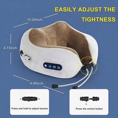 Travel Neck Pillow with Massager