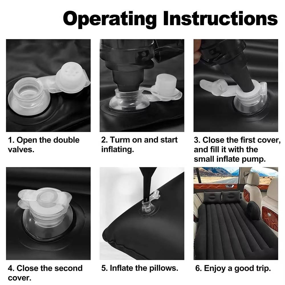 Inflatable Car Backseat Air Mattress for SUV & RV
