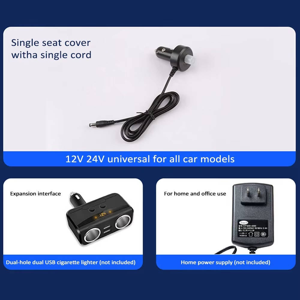 Cooling Car Seat Cushion & Cover with Fans