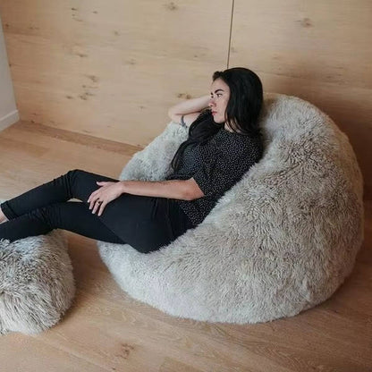 Ultra Soft Faux Fur Bean Bag Cover, Unfilled