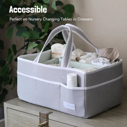 Large Baby Diaper Caddy Organizer Tote Bag