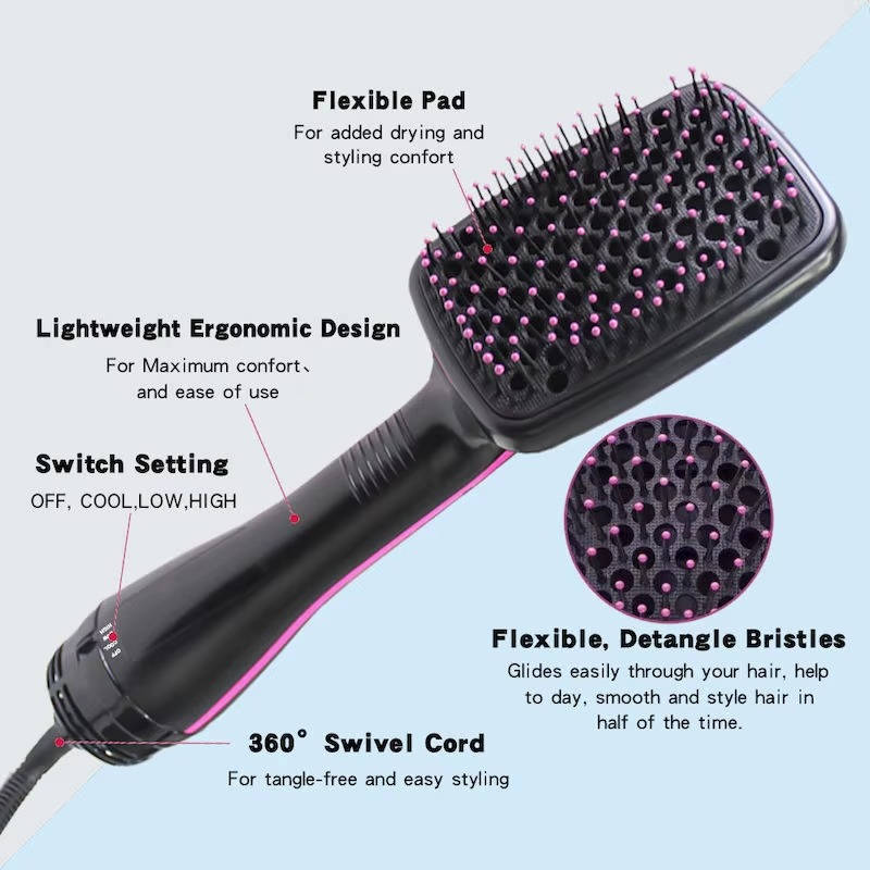 Hair Blow Dryer Brush, 3 Heat Settings
